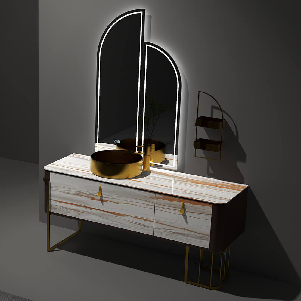 Luxury and Modern Sintered Stone Bathroom Vanity