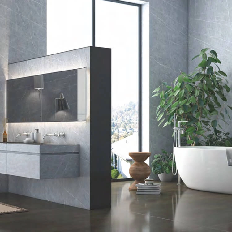 Armani Grey for Bathroom Countertops