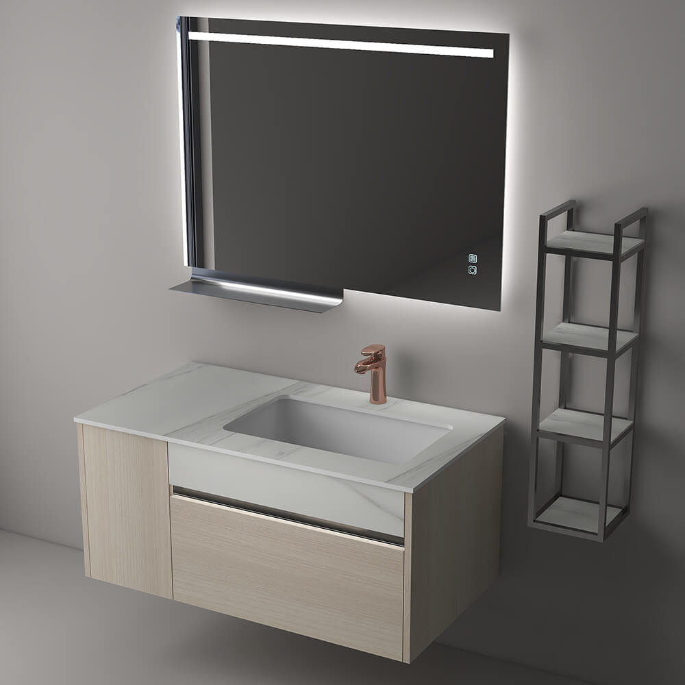 Modern Sintered Stone Vanity Cabinets for Bathroom