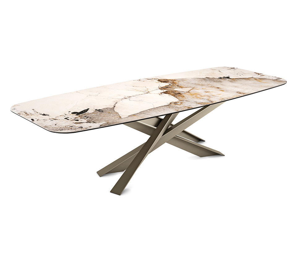 Modern Decorated Glass Table Ceramic Table LANCER Keramik