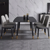 TAULA Classic Design Hotel Restaurant Black Sintered Stone Dining Table