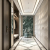 Green Marble Bookmatched Wall Cladding Slab