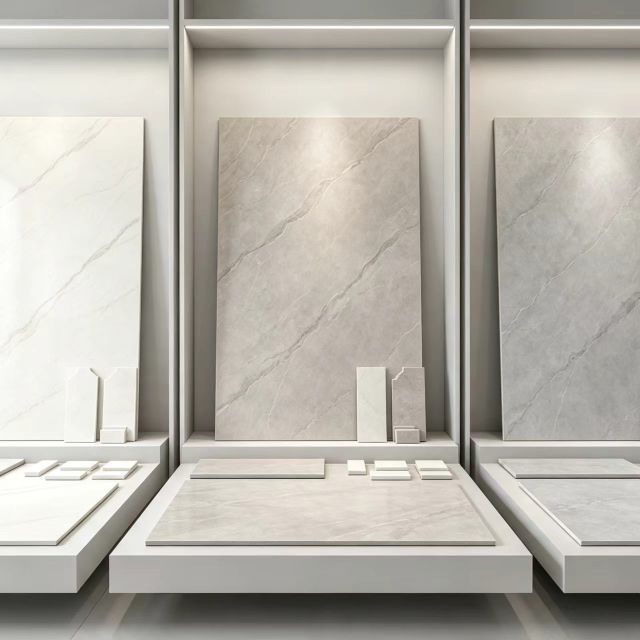 Modern Marble Look Wall Mount TV Cabinet