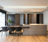 Grey Wood Kitchen Cabinet With Island