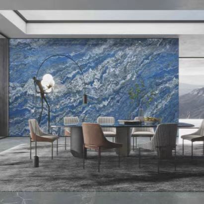 Blue Marble Look Sintered Stone Slab