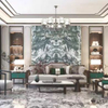 Green Marble Bookmatched Wall Cladding Slab