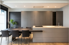 Grey Wood Kitchen Cabinet With Island