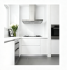 Glossy White Handleless Kitchen Cabinet With Island