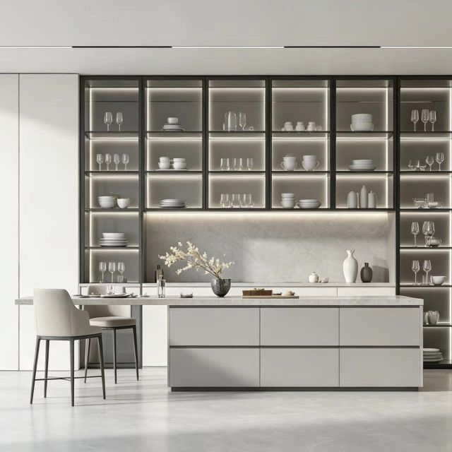 modern stone cabinet set