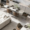 Marble dining table Oval dining table Luxury dining table Metal base dining table Home dining furniture Modern dining table 