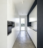 Minimalist White Galley Kitchen Cabinet