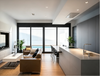 Grey Wood Kitchen Cabinet With Island