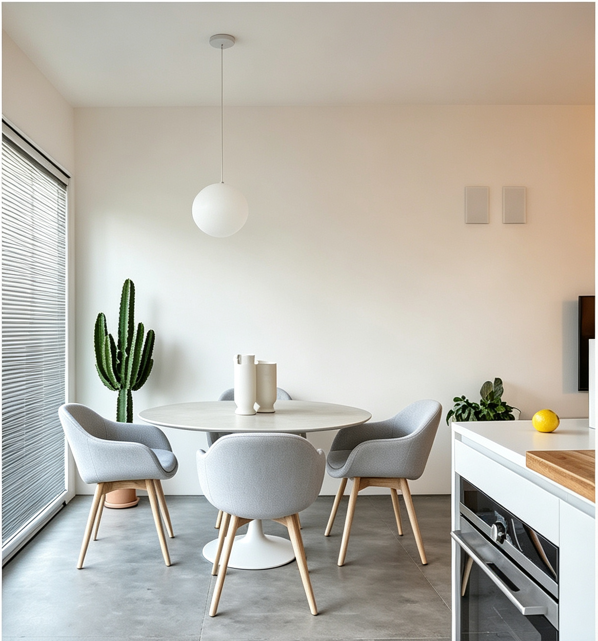 Minimalist White Narrow Kitchen Cabinet