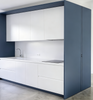 Minimalist White Galley Kitchen Cabinet