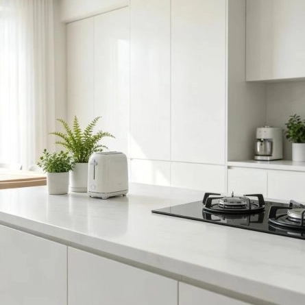 white kitchen island