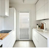 Minimalist White Narrow Kitchen Cabinet